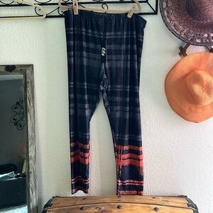 Lily by Firmiana Fair Isle Leggings | Black/Blue/Red | Size 4X | NWT